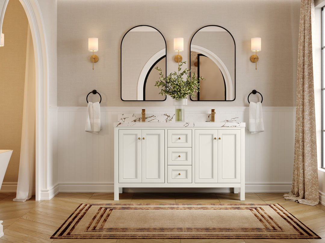 Nashville 60 in. W x 22 in. D Double Sink Bathroom Vanity