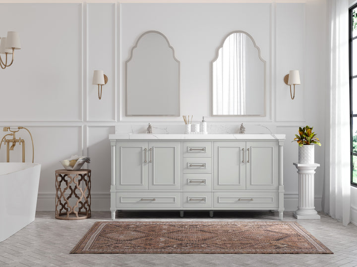 Aberdeen 72 in. W x 22 in. D Double Sink Bathroom Vanity - photo 4