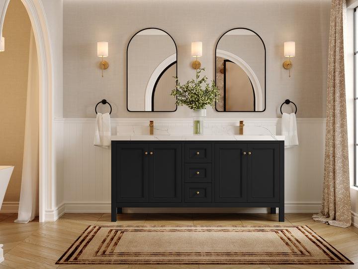 Nashville 72 in. W x 22 in. D Double Sink Bathroom Vanity - photo 4