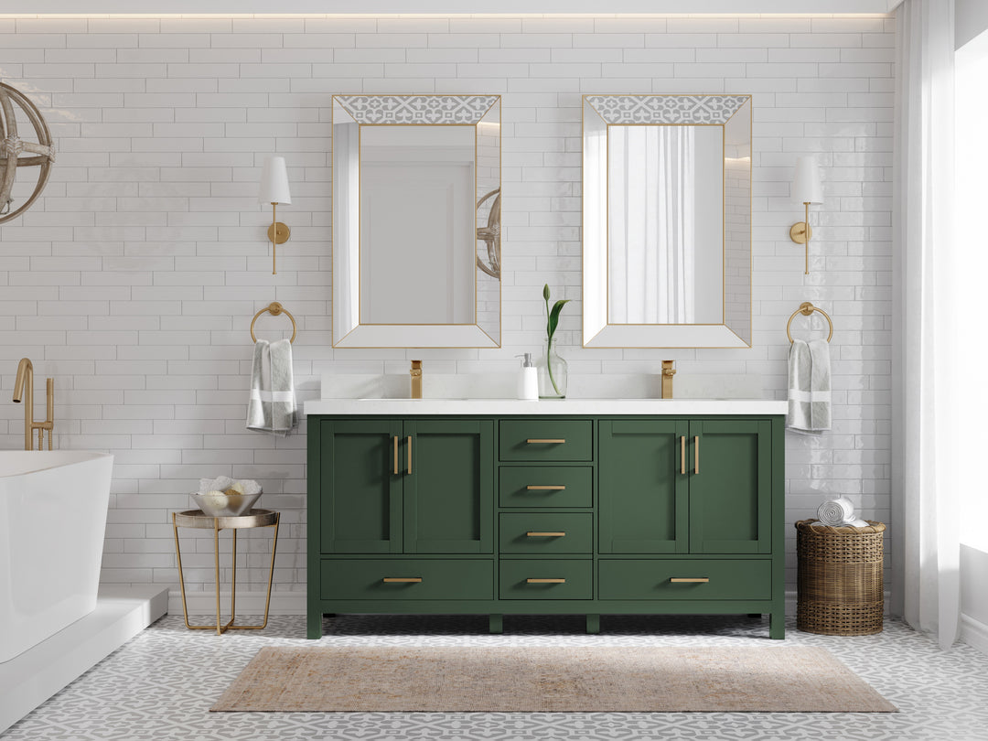 Malibu 72 in. W x 22 in. D Double Sink Bathroom Vanity