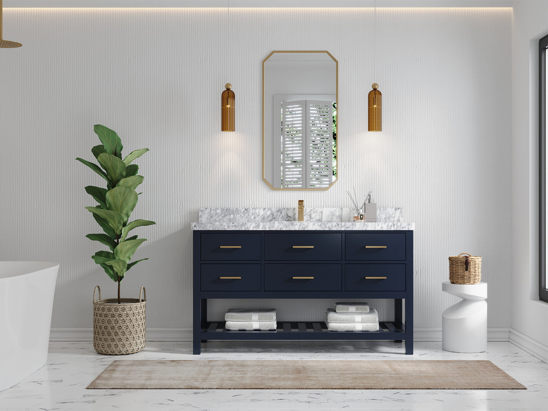 Parker 60 in. W x 22 in. D Single Sink Bathroom Vanity