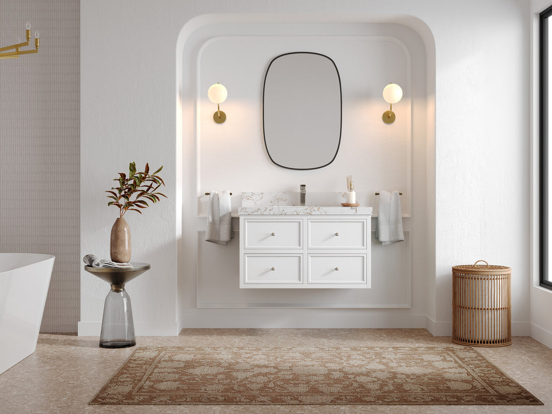 Roswell Floating 36 in. W x 22 in. D Center Sink Bathroom Vanity