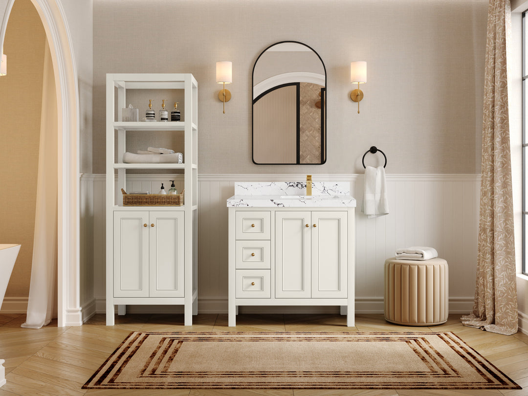 Nashville 36 in. W x 22 in. D Right Offset Sink Bathroom Vanity