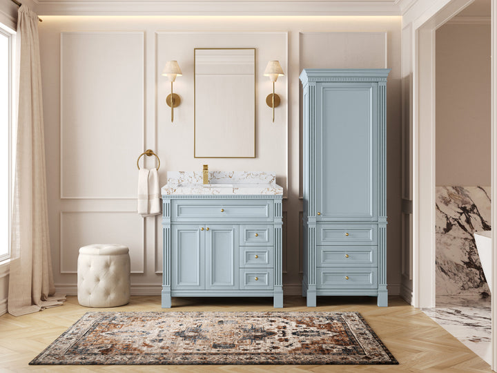 Paris 36 in. W x 22 in. D Left Offset Sink Bathroom Vanity - photo 4