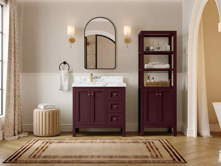 Nashville 36 in. W x 22 in. D Left Offset Sink Bathroom Vanity - photo 4