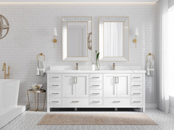 Malibu 84 in. W x 22 in. D Double Sink Bathroom Vanity - photo 4