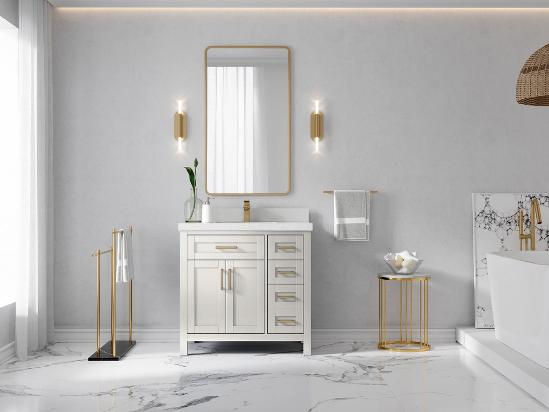 Cambridge 36 in. W x 22 in. D Single Center Sink Bathroom Vanity