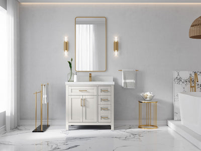Cambridge 36 in. W x 22 in. D Single Center Sink Bathroom Vanity