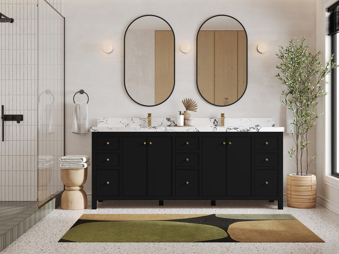 Chicago 84 in. W x 22 in. D Double Sink Bathroom Vanity