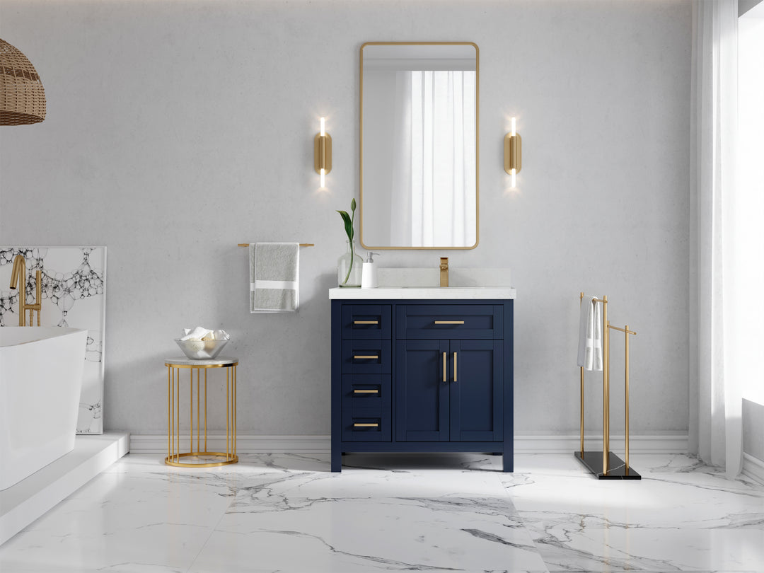 Cambridge 36 in. W x 22 in. D Right Offset Sink Bathroom Vanity