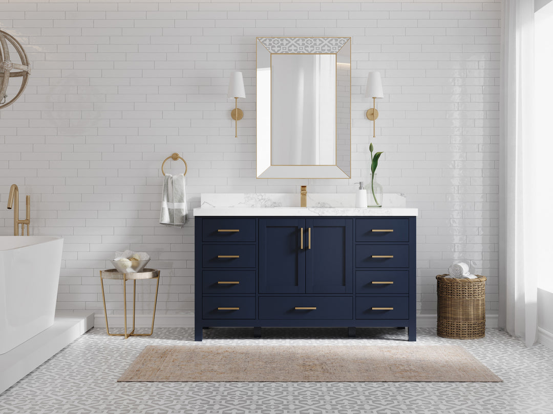 Malibu 60 in. W x 22 in. D Single Sink Bathroom Vanity