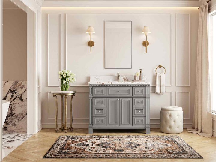 Paris 42 in. W x 22 in. D Single Sink Bathroom Vanity - photo 4