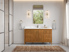 Atlanta Teak Wood 60 in. W x 22 in. D Single Sink Bathroom Vanity - photo 4