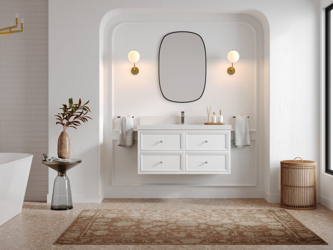 Roswell Floating 42 in. W x 22 in. D Single Sink Bathroom Vanity