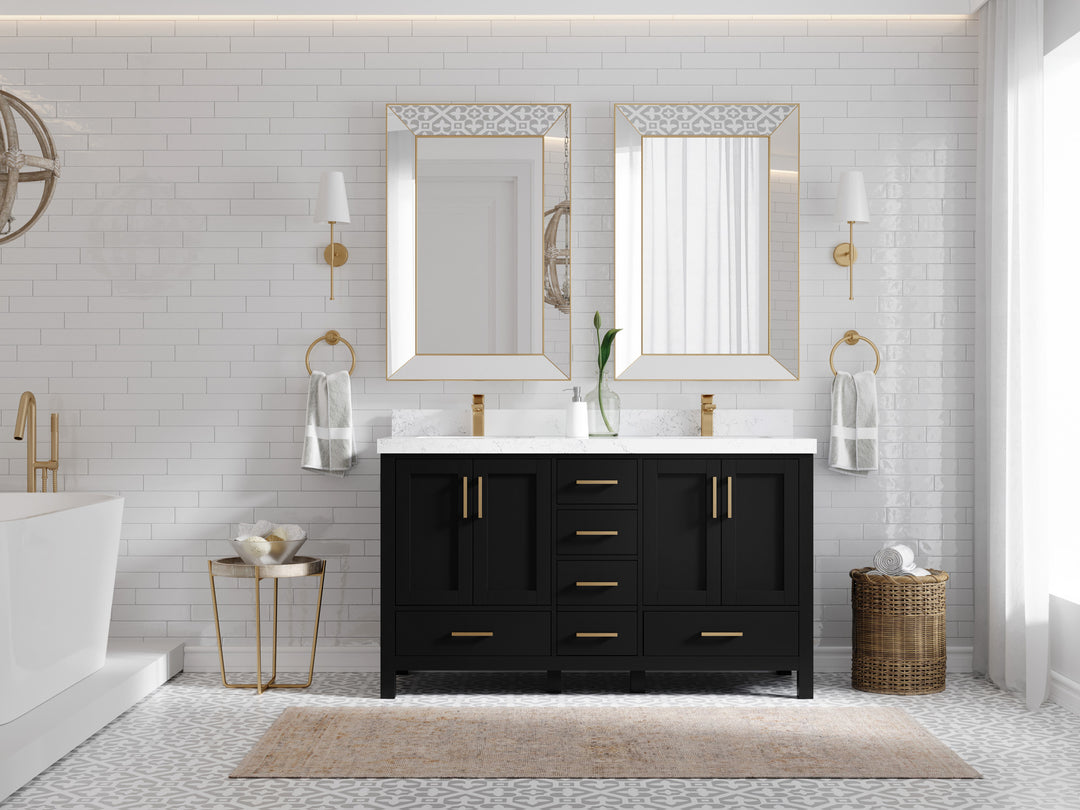 Malibu 60 in. W x 22 in. D Double Sink Bathroom Vanity