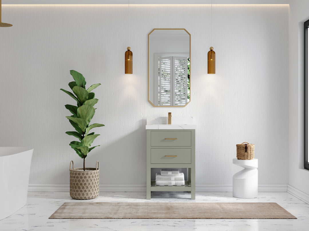 Parker 24 in. W x 22 in. D Single Sink Bathroom Vanity