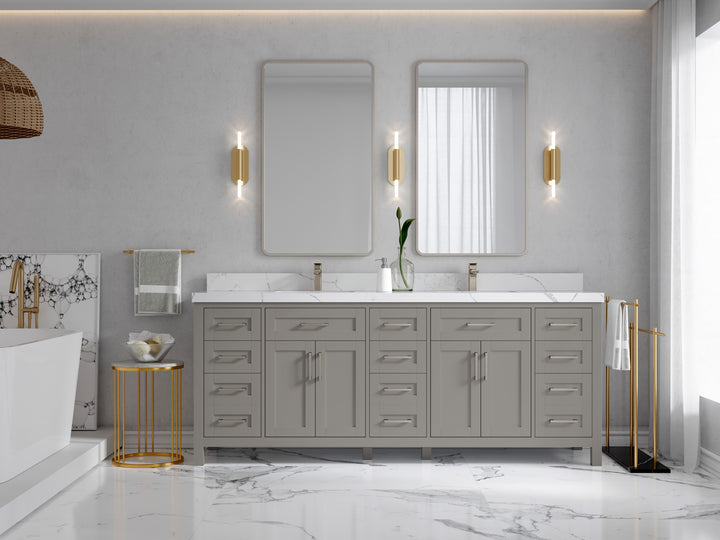 Cambridge 84 in. W x 22 in. D Double Sink Bathroom Vanity - photo 4