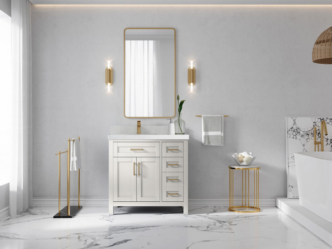 Cambridge 36 in. W x 22 in. D Left Offset Sink Bathroom Vanity