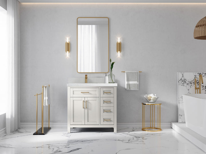 Cambridge 36 in. W x 22 in. D Left Offset Sink Bathroom Vanity - photo 4