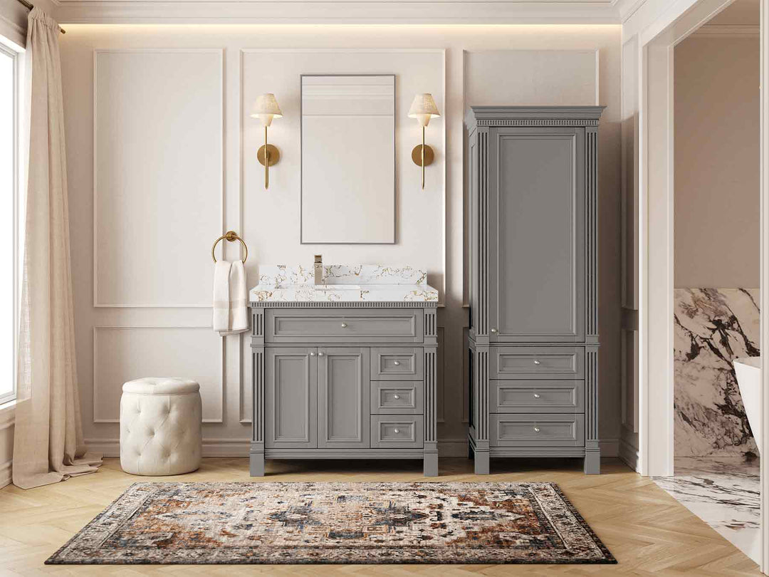 Paris 36 in. W x 22 in. D Left Offset Sink Bathroom Vanity