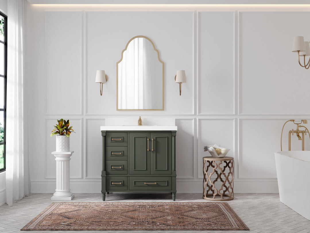 Aberdeen 36 in. W x 22 in. D Center Sink Bathroom vanity