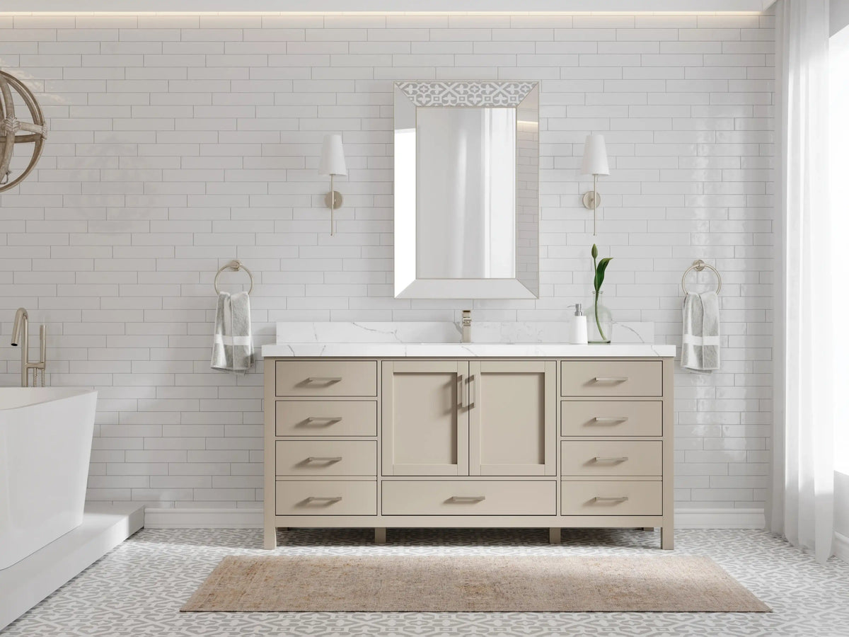 Malibu 72 in. W x 22 in. D Single Sink Bathroom Vanity