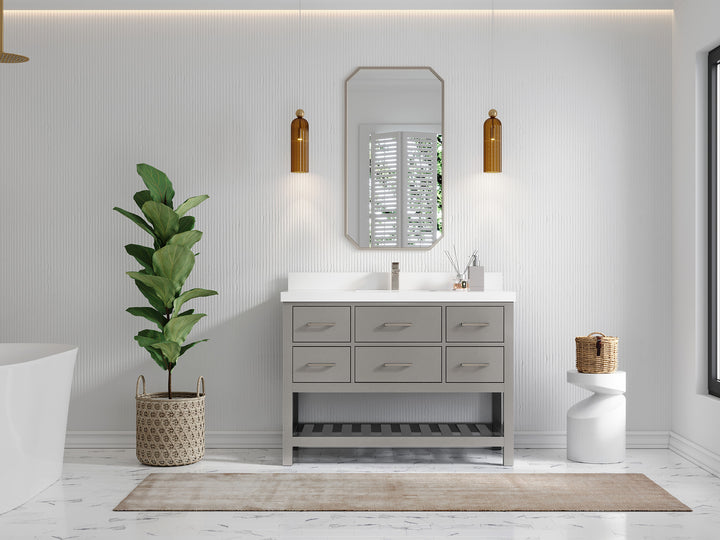 Parker 48 in. W x 22 in. D Single Sink Bathroom Vanity - photo 4