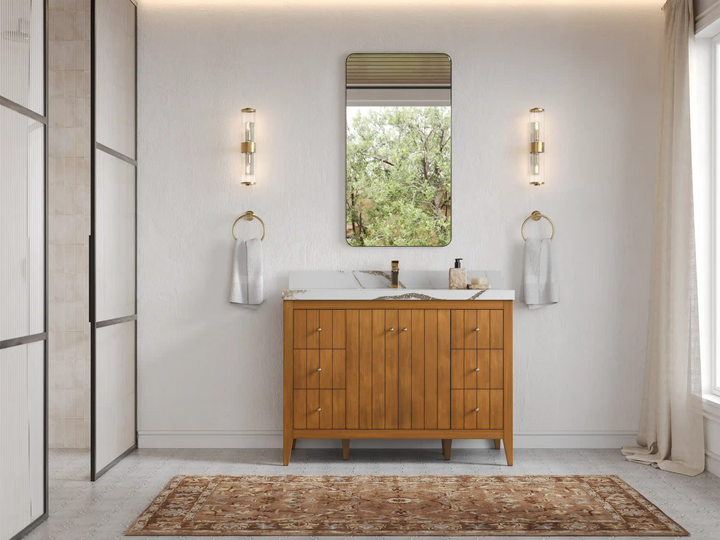 Atlanta Teak Wood 48 in. W x 22 in. D Single Sink Bathroom Vanity - photo 4