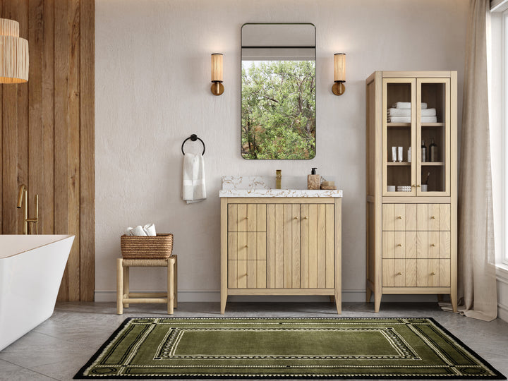 Atlanta White Oak 36" W x 22" D Center Sink Vanity for Elegant Bathrooms - photo 4