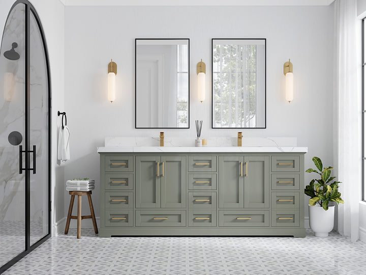 Boston 84 in. W x 22 in. D Double Sink Bathroom Vanity - photo 4