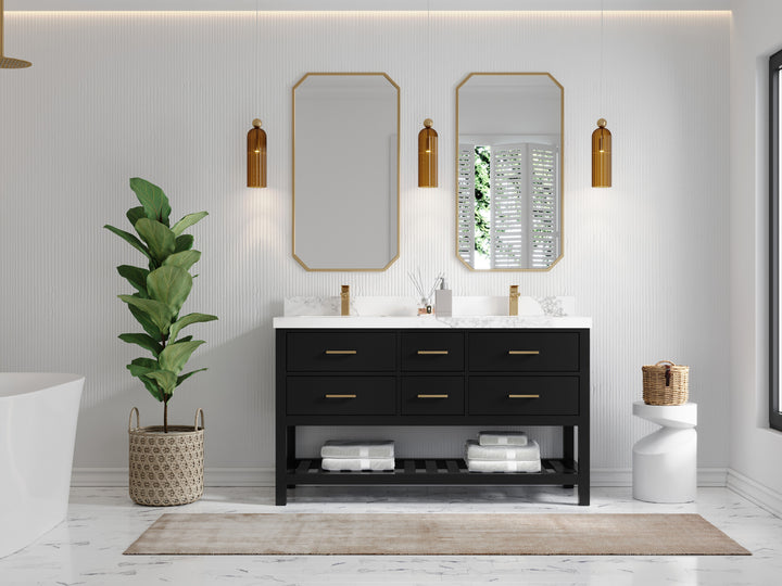 Parker 60 in. W x 22 in. D Double Sink Bathroom Vanity - photo 4