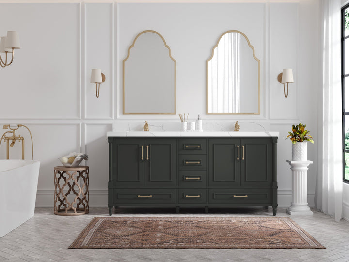 Aberdeen 72 in. W x 22 in. D Double Sink Bathroom Vanity - photo 4