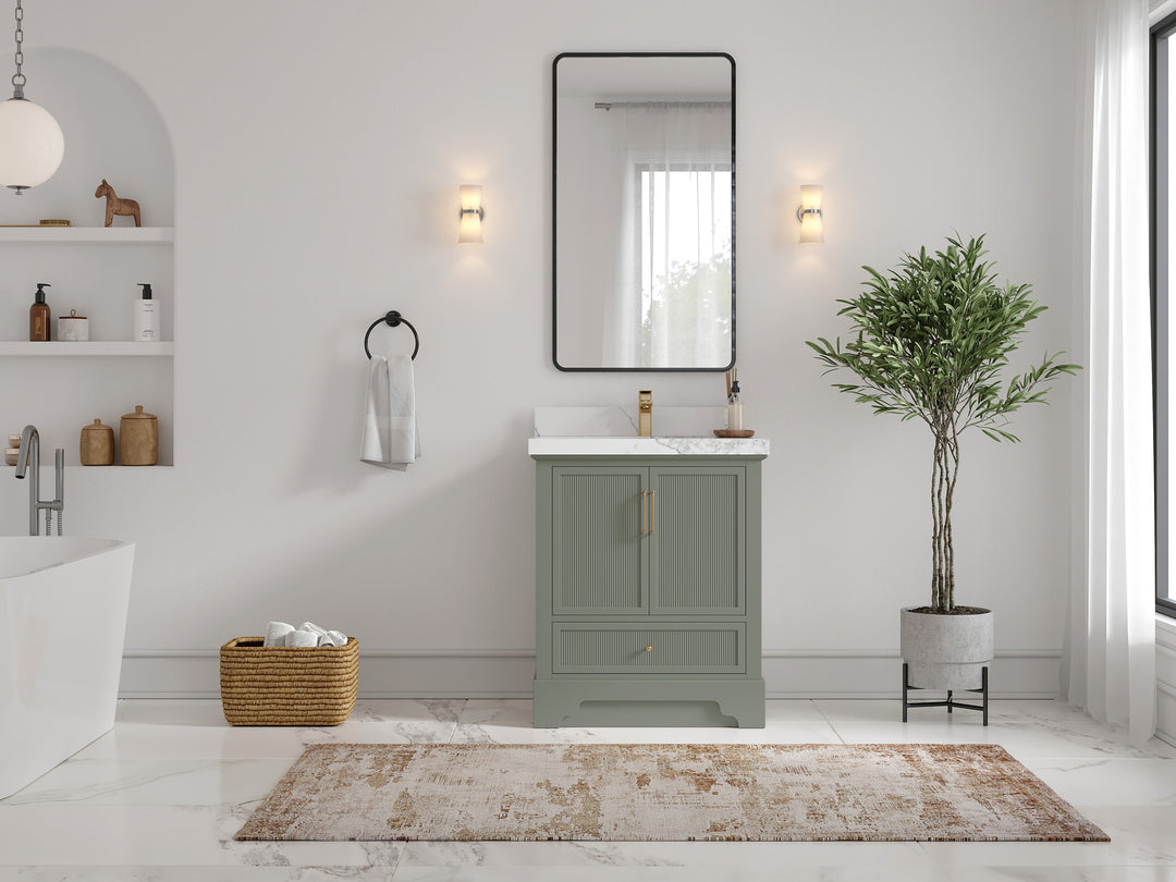 Alys 30 in. W x 22 in. D Single Sink Bathroom Vanity
