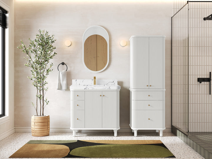Miami 36 in. W x 22 in. D Center Sink Bathroom Vanity - photo 4