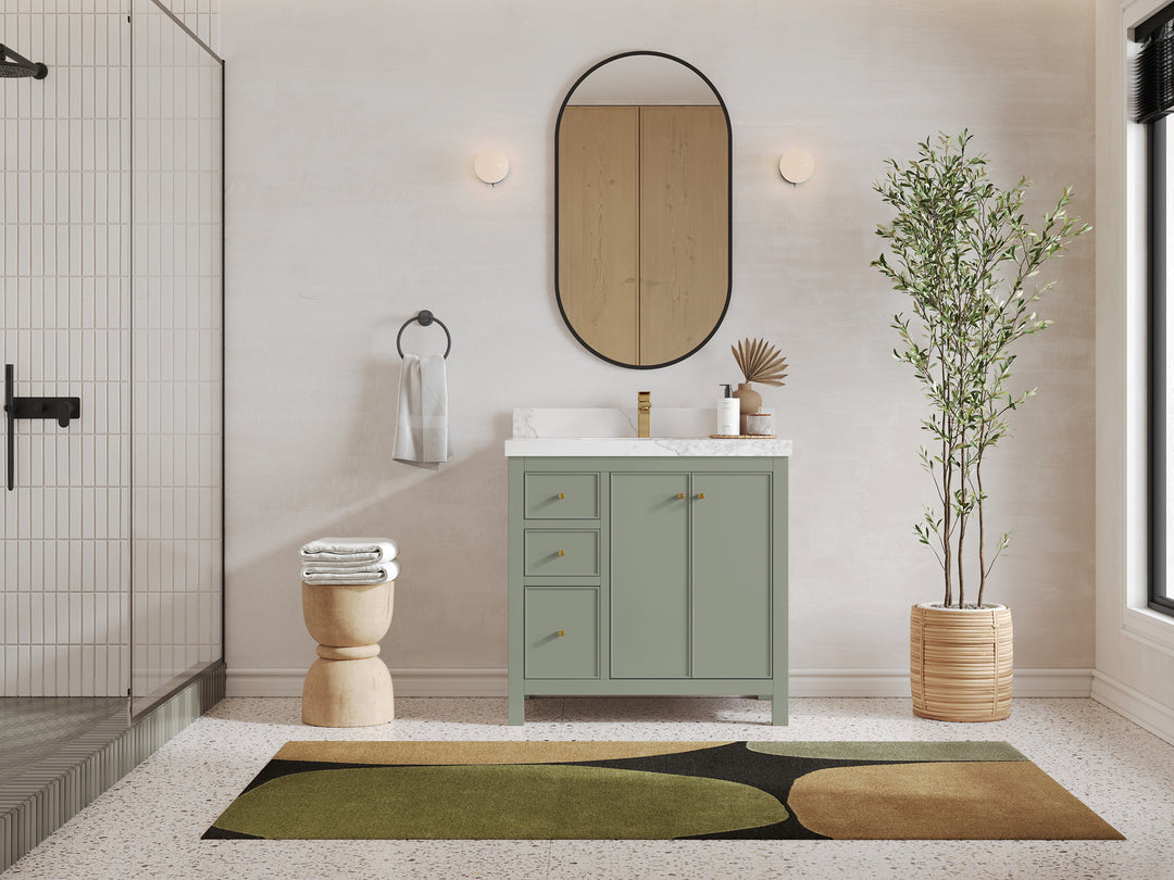 Chicago 36 in. W x 22 in. D Center Sink Bathroom Vanity