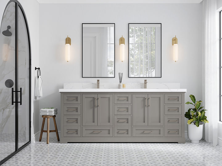 Boston 84 in. W x 22 in. D Double Sink Bathroom Vanity - photo 4