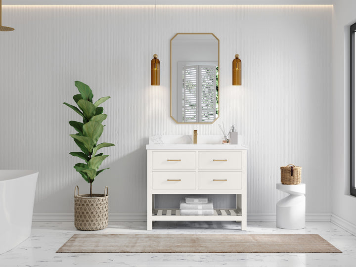 Parker 42 in. W x 22 in. D Single Sink Bathroom Vanity - photo 4