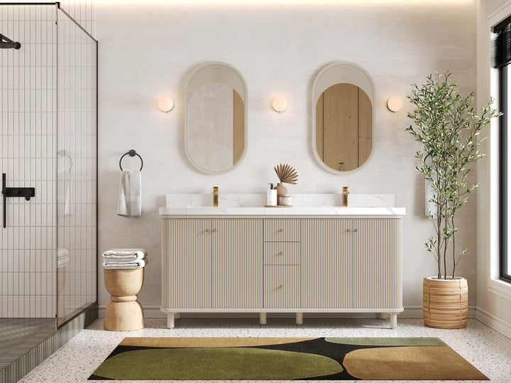 Miami 72 in. W x 22 in. D Double Sink Bathroom Vanity - photo 4