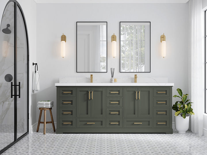 Boston 84 in. W x 22 in. D Double Sink Bathroom Vanity - photo 4
