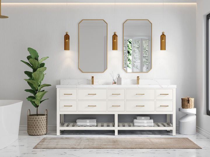 Parker 84 in. W x 22 in. D Double Sink Bathroom Vanity - photo 4