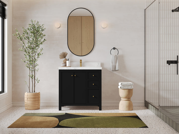 Chicago 36 in. W x 22 in. D Center Sink Bathroom Vanity - photo 4