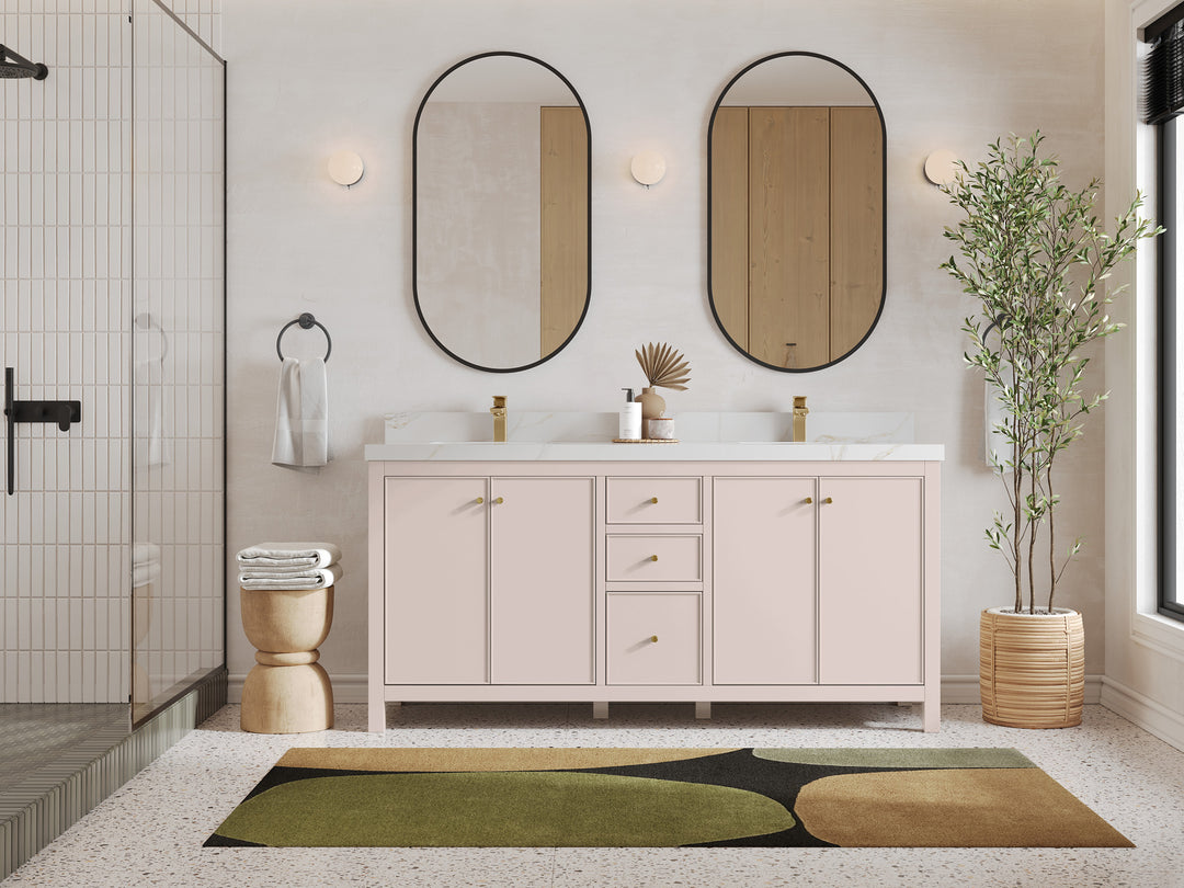 Chicago 72 in. W x 22 in. D Double Sink Bathroom Vanity