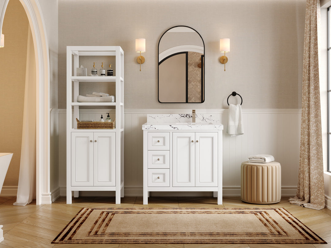 Nashville 36 in. W x 22 in. D Right Offset Sink Bathroom Vanity
