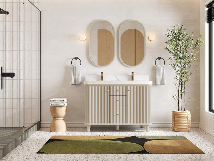 Miami 48 in. W x 22 in. D Double Sink Bathroom Vanity - photo 4
