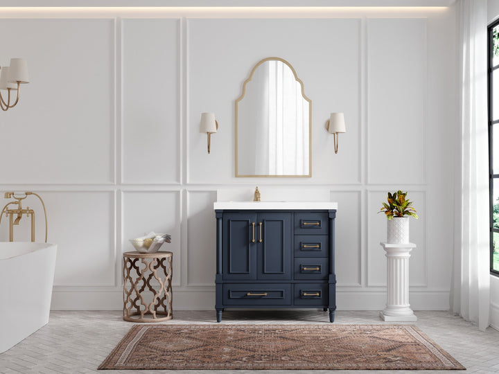 Aberdeen 36 in. W x 22 in. D Left Offset Sink Bathroom Vanity - photo 4