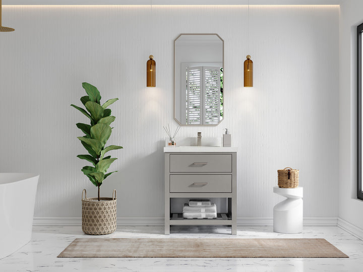 Parker 30 in. W x 22 in. D Single Sink Bathroom Vanity - photo 4