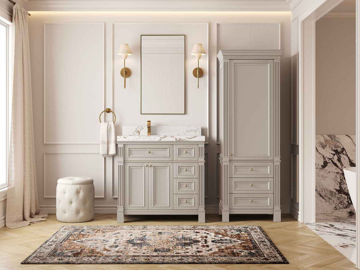 Paris 36 in. W x 22 in. D Left Offset Sink Bathroom Vanity