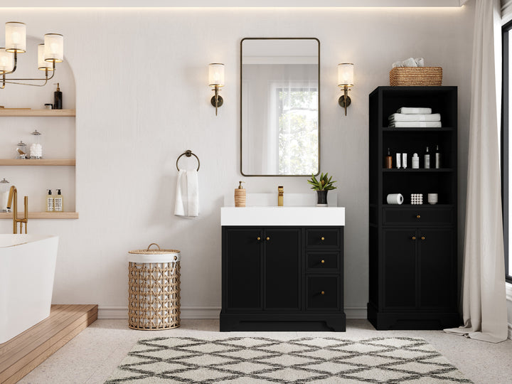 Manhattan 36 in. W x 22 in. D Center Sink Bathroom Vanity - photo 4