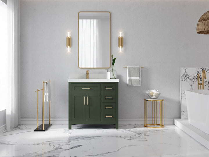 Cambridge 36 in. W x 22 in. D Left Offset Sink Bathroom Vanity - photo 4