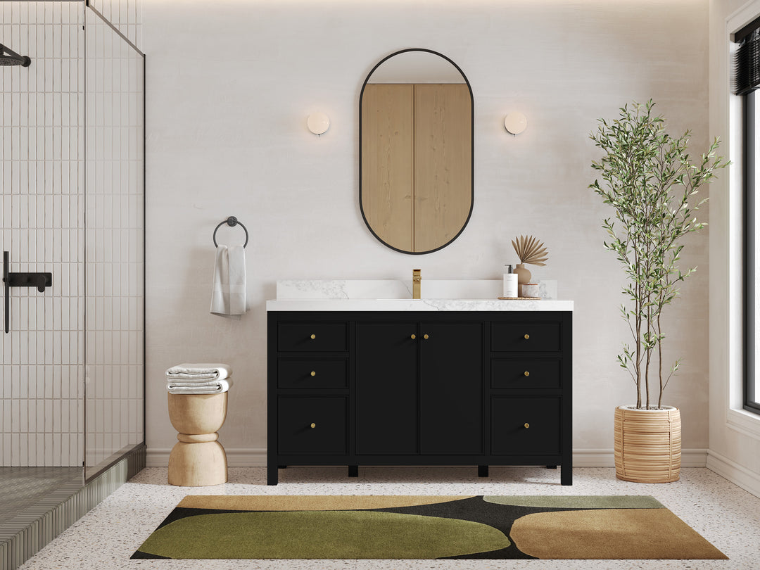 Chicago 60 in. W x 22 in. D Single Sink Bathroom Vanity